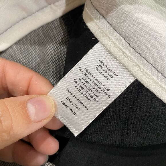 Banana Republic Avery Straight Ankle Pants Navy Polka Dot Stretch Women’s Sz 4 - Picture 4 of 9